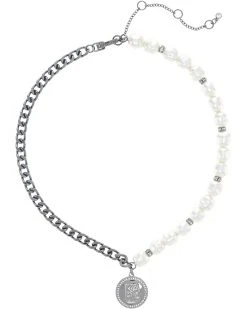 Karl Lagerfeld Paris Chain Pearl Collar Necklace | Necklaces