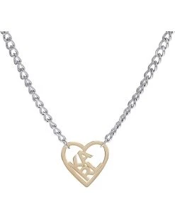 Karl Lagerfeld Paris Heart Logo Chain Necklace | Necklaces