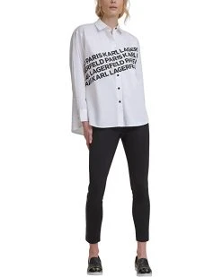 Karl Lagerfeld Paris Diagonal Karl Shirt | Shirts & Tops -My Edge Style Sales Store 611BLvGTJ3L. AC SR736920