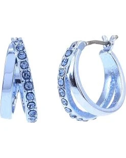 Karl Lagerfeld Paris 15 mm Split Pave Hoop Earrings