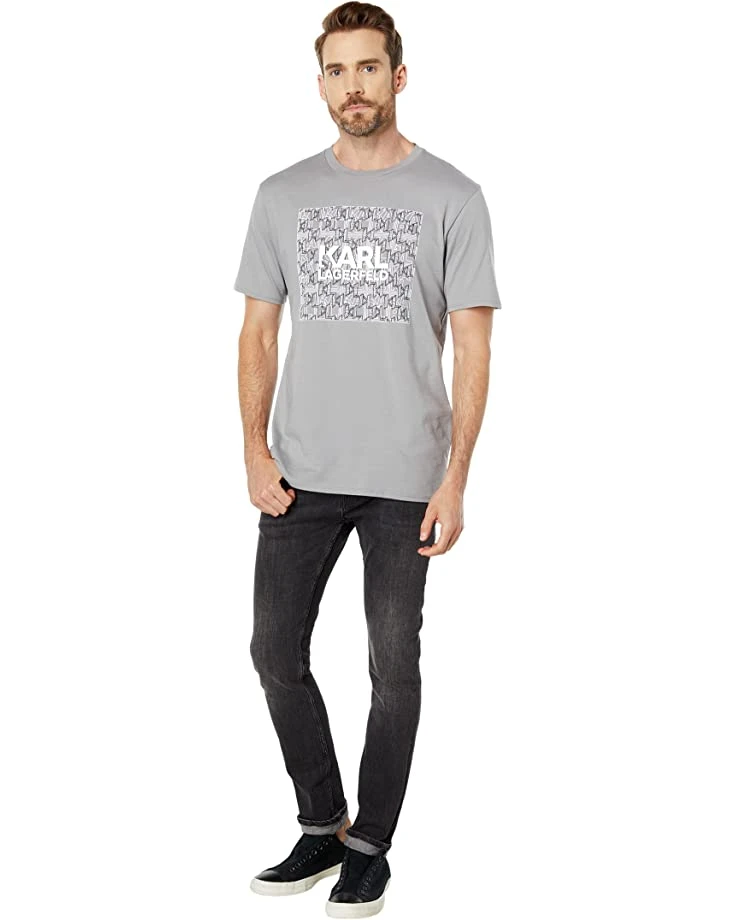 Karl Lagerfeld Paris Textured Square Logo Tee (Flat Print) | Shirts & Tops 6 Karl Lagerfeld Paris Textured Square Logo Tee (Flat Print) | Shirts & Tops - Image 4