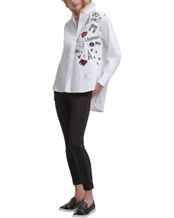Karl Lagerfeld Paris White Shirt Scenic Logo | Shirts & Tops -My Edge Style Sales Store 61FOB 7TeS. AC SR736920