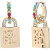 Karl Lagerfeld Paris Logo Lock Hoop Drop Earrings 1 Karl Lagerfeld Paris Logo Lock Hoop Drop Earrings -My Edge Style Sales Store 61FmmmlZIDL. AC SR736920