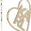 Karl Lagerfeld Paris 50 mm Heart Logo Hoop Earrings