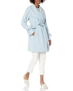 Karl Lagerfeld Paris Women's Cascade Front Wrap Trench Coat | Coats & Outerwear