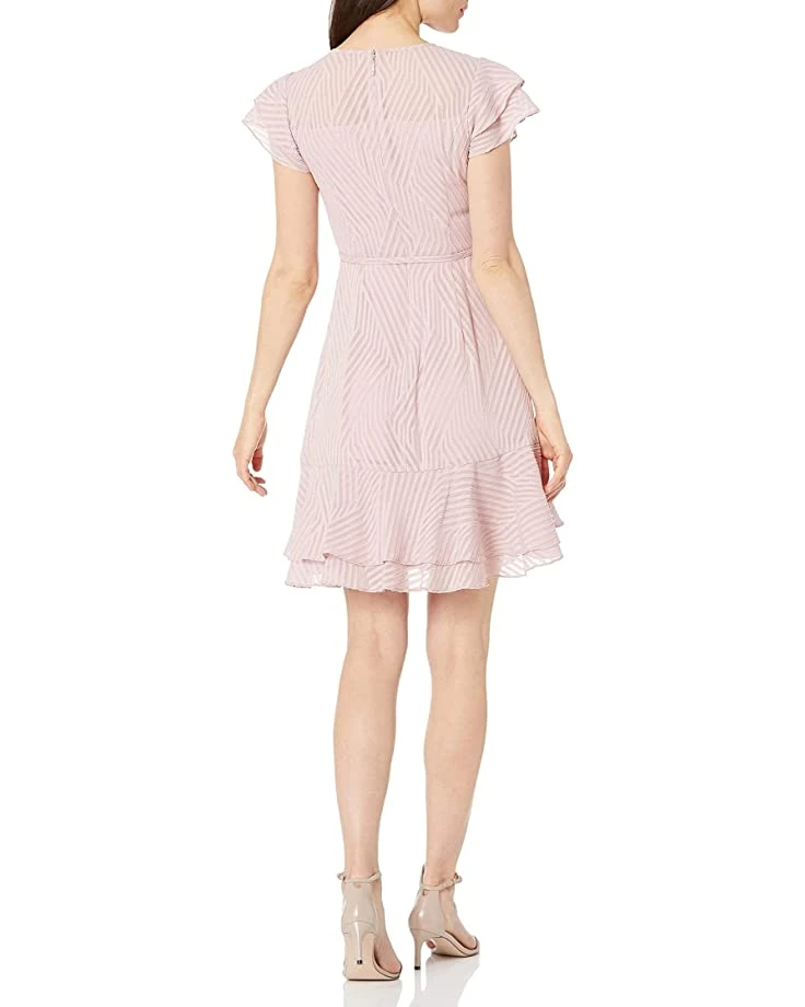 Karl Lagerfeld Paris Dresses Women's Geo Georgette Ruffle Dress 4 Karl Lagerfeld Paris Dresses Women's Geo Georgette Ruffle Dress - Image 2