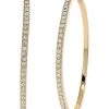 Karl Lagerfeld Paris 60 mm Pave Hoop Earrings