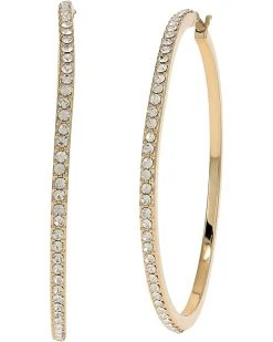Karl Lagerfeld Paris 60 mm Pave Hoop Earrings