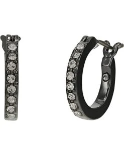 Karl Lagerfeld Paris 12 mm Pave Hoop Earrings