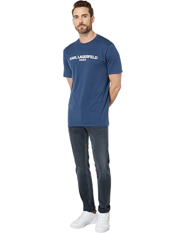 Karl Lagerfeld Paris Foil Print Logo Crew Neck T-Shirt | Shirts & Tops 6 Karl Lagerfeld Paris Foil Print Logo Crew Neck T-Shirt | Shirts & Tops - Image 4