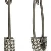 Karl Lagerfeld Paris Pave Safety Pin Earrings