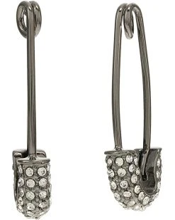 Karl Lagerfeld Paris Pave Safety Pin Earrings