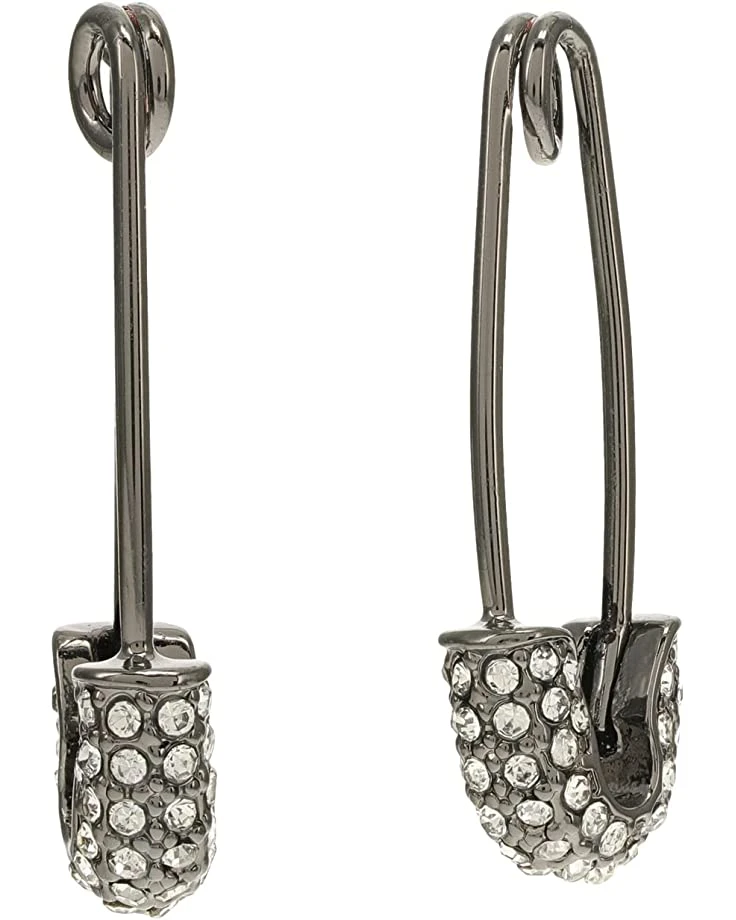 Karl Lagerfeld Paris Pave Safety Pin Earrings 3 Karl Lagerfeld Paris Pave Safety Pin Earrings
