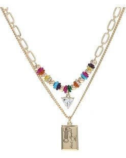 Karl Lagerfeld Paris Charm 2 Row Pendant Necklace | Necklaces
