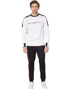 Karl Lagerfeld Paris Color-Block Logo Neoprene Pullover w/ Textured Back | Hoodies & Sweatshirts -My Edge Style Sales Store 61wqxWmRHgL. AC SR736920