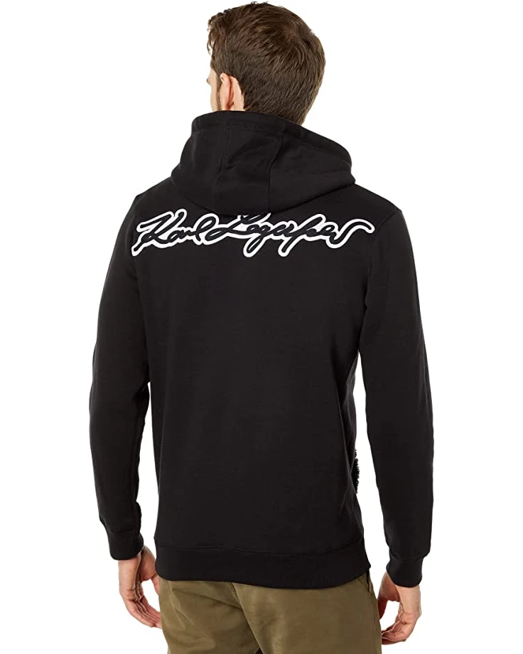 Karl Lagerfeld Paris Hoodie with Flat Head Karl and Sherpa Kangaroo Pockets | Hoodies & Sweatshirts 3 Karl Lagerfeld Paris Hoodie with Flat Head Karl and Sherpa Kangaroo Pockets | Hoodies & Sweatshirts - Image 2