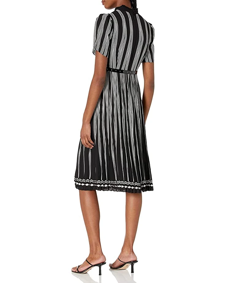 Karl Lagerfeld Paris Women's Striped Chiffon Bow Neck Dress | Dresses 4 Karl Lagerfeld Paris Women's Striped Chiffon Bow Neck Dress | Dresses - Image 2