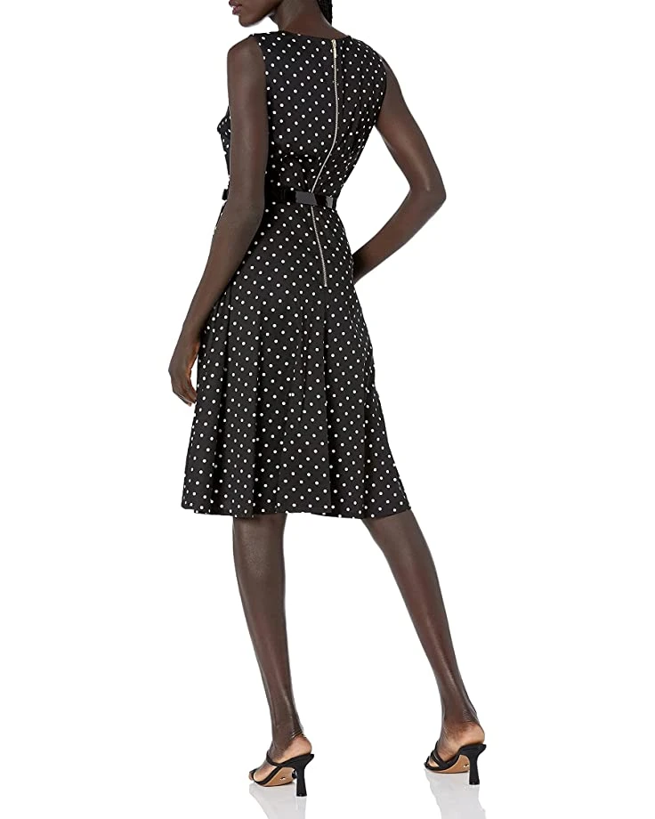 Karl Lagerfeld Paris Women's Polka Dot Cotton Fit and Flare Dress | Dresses 4 Karl Lagerfeld Paris Women's Polka Dot Cotton Fit and Flare Dress | Dresses - Image 2