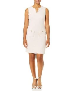 Karl Lagerfeld Paris Women's Tweed Shift Dress with Pockets | Dresses