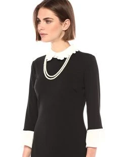 Karl Lagerfeld Paris Women's Long Sleeve Sheath Dress with Pearl Necklace | Dresses -My Edge Style Sales Store 71K94ULHd1L. AC SR736920
