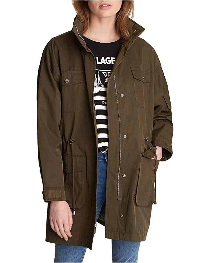 Karl Lagerfeld Paris Women Anorak Jacket | Coats & Outerwear 3 Karl Lagerfeld Paris Women Anorak Jacket | Coats & Outerwear