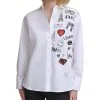 Karl Lagerfeld Paris White Shirt Scenic Logo | Shirts & Tops -My Edge Style Sales Store 71SU9OD7upS. AC SR736920