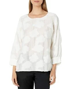 Karl Lagerfeld Paris Women's Burnout Lace Blouse | Shirts & Tops