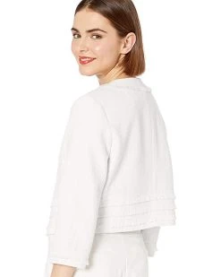 Karl Lagerfeld Paris Women's Tweed Open Front Jacket | Coats & Outerwear -My Edge Style Sales Store 71dY1NG9MML. AC SR736920