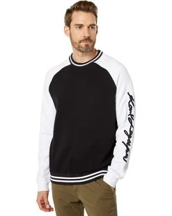 Karl Lagerfeld Paris Color-Block Crew Neck Sweatshirt with Signature Logo | Hoodies & Sweatshirts