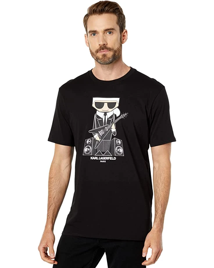 Karl Lagerfeld Paris Rockstar Crew Neck T-Shirt | Shirts & Tops 3 Karl Lagerfeld Paris Rockstar Crew Neck T-Shirt | Shirts & Tops
