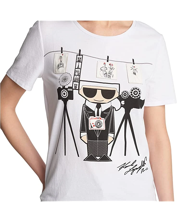 Karl Lagerfeld Paris Photographer Karl Graphic Tee | Shirts & Tops 5 Karl Lagerfeld Paris Photographer Karl Graphic Tee | Shirts & Tops - Image 3