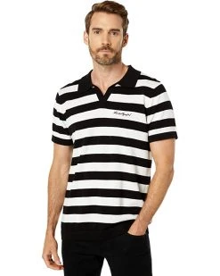 Karl Lagerfeld Paris Stripe Knit Polo | Shirts & Tops