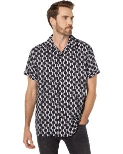 Karl Lagerfeld Paris Monogram Print Short Sleeve Shirt | Shirts & Tops