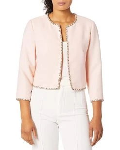 Karl Lagerfeld Paris Women's Tweed Jacket with Chain Detail | Coats & Outerwear -My Edge Style Sales Store 817DwJYzyhL. AC SR736920