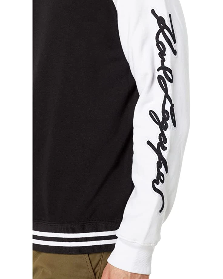 Karl Lagerfeld Paris Color-Block Crew Neck Sweatshirt with Signature Logo | Hoodies & Sweatshirts 5 Karl Lagerfeld Paris Color-Block Crew Neck Sweatshirt with Signature Logo | Hoodies & Sweatshirts - Image 3