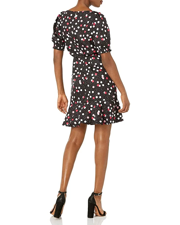 Karl Lagerfeld Paris Women's Jacquard Dot Flounce Dress | Dresses 4 Karl Lagerfeld Paris Women's Jacquard Dot Flounce Dress | Dresses - Image 2