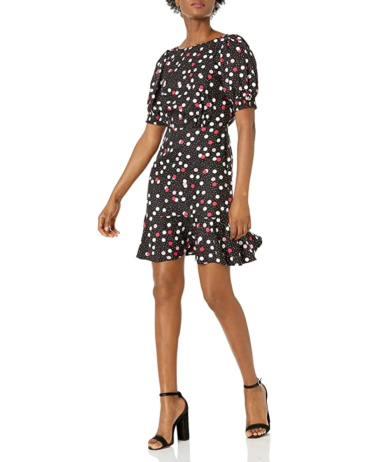 Karl Lagerfeld Paris Women's Jacquard Dot Flounce Dress | Dresses 3 Karl Lagerfeld Paris Women's Jacquard Dot Flounce Dress | Dresses