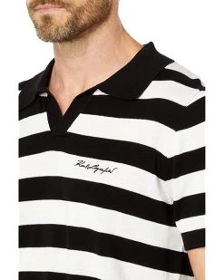 Karl Lagerfeld Paris Stripe Knit Polo | Shirts & Tops -My Edge Style Sales Store 81X2P3dKNsL. AC SR736920