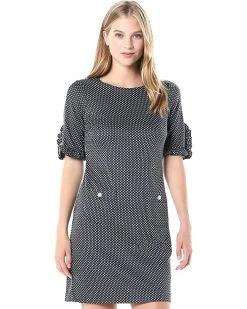 Karl Lagerfeld Paris Women's Ruffle Pearl Trim Sleeve Crepe Dress | Dresses 10 Karl Lagerfeld Paris Women's Ruffle Pearl Trim Sleeve Crepe Dress | Dresses -My Edge Style Sales Store 81i lQnetEL. AC SR736920