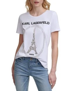 Karl Lagerfeld Paris Bead Eiffel w/ Circle | Shirts & Tops