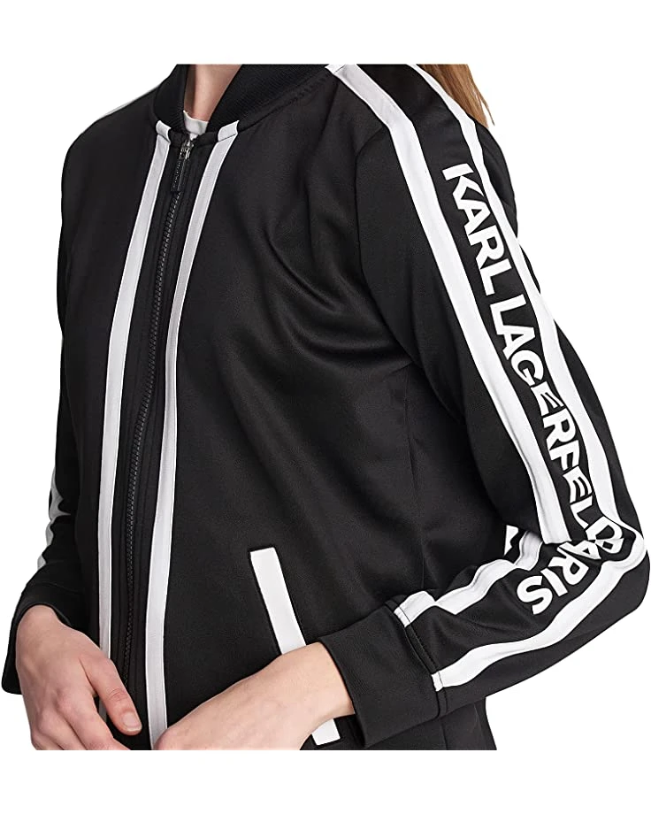 Karl Lagerfeld Paris Block Letter Athleisure Sweater | Coats & Outerwear 5 Karl Lagerfeld Paris Block Letter Athleisure Sweater | Coats & Outerwear - Image 3