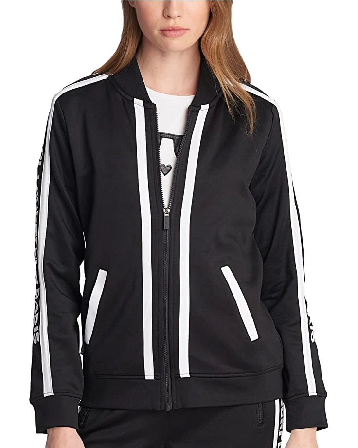 Karl Lagerfeld Paris Block Letter Athleisure Sweater | Coats & Outerwear 3 Karl Lagerfeld Paris Block Letter Athleisure Sweater | Coats & Outerwear