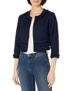 Karl Lagerfeld Paris Women's Tweed Open Front Jacket | Coats & Outerwear -My Edge Style Sales Store 918ZsLRDL6L. AC SR736920